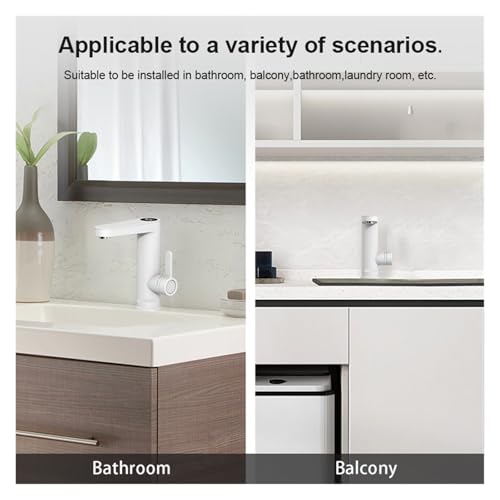 Chauffe-eau robinet électrique 2 en 1 mitigeur eau chaude instantanée noir mat - 6