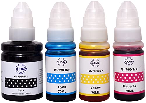 Image of GI-790 GI790 790 Ink Bottle for Canon PIXMA G1000, G1010, G1100, G2000, G2002, G2010, G2012, G2100, G3000, G3010, G3012, G3100, G4000, G4010 Printers (Set)