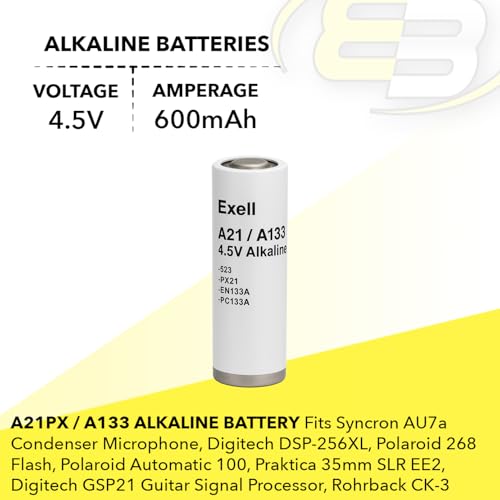 10pc Exell A21PX 4.5V Alkaline Battery 523 EN133A PC133A PX21 1306AP