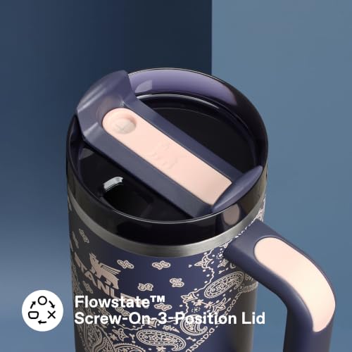 STANLEY 1913 Quencher H2.0 FlowState Trinkbecher 0.89L - Blue Corn Paisley – Ansicht 5