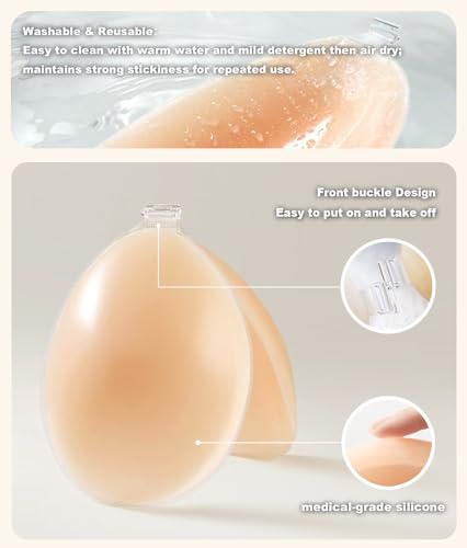 Image of MITALOO Adhesive Bra Invisible Sticky Strapless Push up Backless Reusable Silicone Covering Nipple Bras