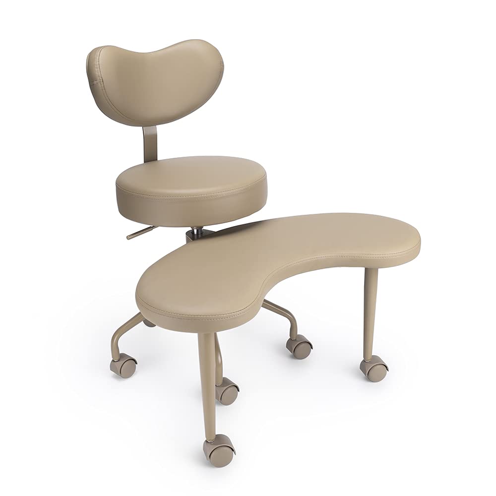 Pipersong Meditation Chair, Home Office Desk Chair, Cross Legged Chair with Lumbar Support and Adjustable Stool, Flexible Design for Fidgety Sitters, Tan