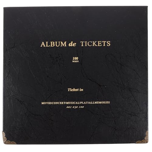 POPETPOP Álbum de Tickets para Conciertos y Billetes de Avión Organizador Portátil Hojas Transparentes para Coleccionistas y Regalos