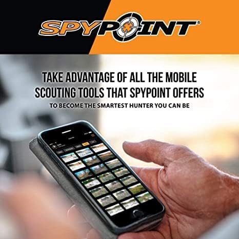 SPYPOINT Link Micro LTE-V Cellular Trail Camera-4G (LTE) 10MP Photos Night Vision 4 LED Infrared Flash 80'Detection Range 0.5-Second Trigger Speed -Compatible in USA only