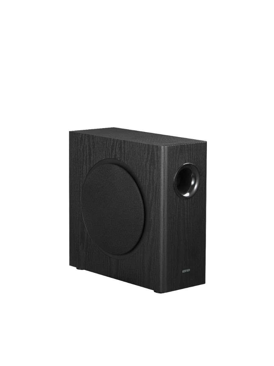 EDIFIER T5s Caisson de Basse Actif 8 Pouces 70W Filtre Passe-Bas 35 Hz MDF RCA Noir