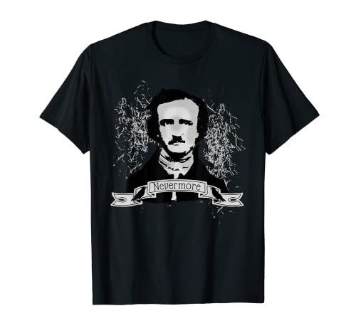 NEVERMORE Edgar Allan Poe Retrato Camiseta