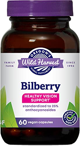 Oregon's Wild Harvest, Bilberry Capsules, Antioxidant Supplement, 880 Mg, 60 Count #TOP14