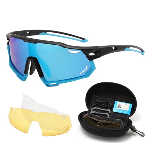 Lunettes de soleil polarisées grand cadre contre éblouissement et rayons UV de sport