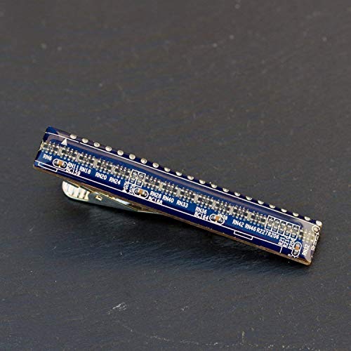 Dark Blue Circuit Board Tie Clip, unique gift for computer geek