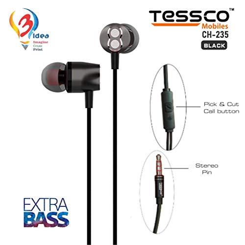 Image of Tessco (CH-235) Earphone HI-FI Stereo Black