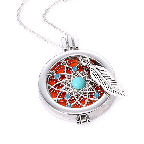 BeautyFou Chic Aromatherapy Necklace Essential Oils Diffuser Hollow Locket Pendant