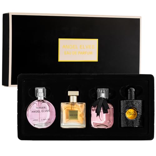 Perfume Gift Set for Women | 4 Pcs Eau de Parfum Collection | Long-Lasting Floral Fresh Aromatic Fragrances | Elegant Womens Perfume Set | 4 in 1 Valentine Gifts for Women