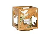 Maße: 14 x 13 cm Teelichthalter, quadratisch, goldfarben