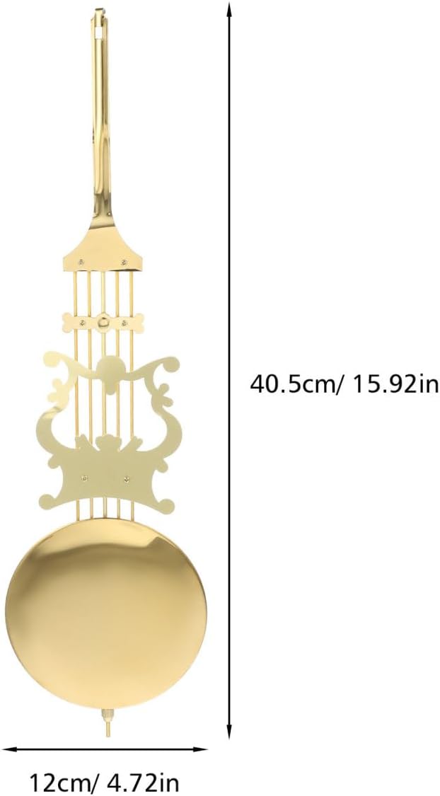 GLEAVI Grandfather Clock Pendulum: Wall Clock Movement Mechanism for DIY Repair - Timepiece Parts for Home Office Living Room (16.9x4.72x0.08 Inch)