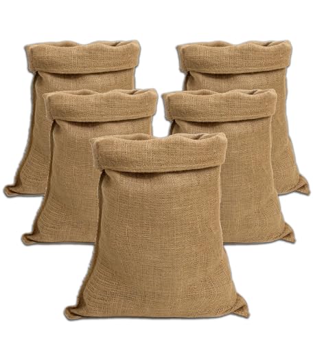 IPEA Große Jutesäcke – 80 x 50 cm – Made in Italy – 5 Stück – Jutesäcke im Natürlicher Stoff für DIY, Einrichtung, Garten, Weihnachten, Aufbewahrungsbox