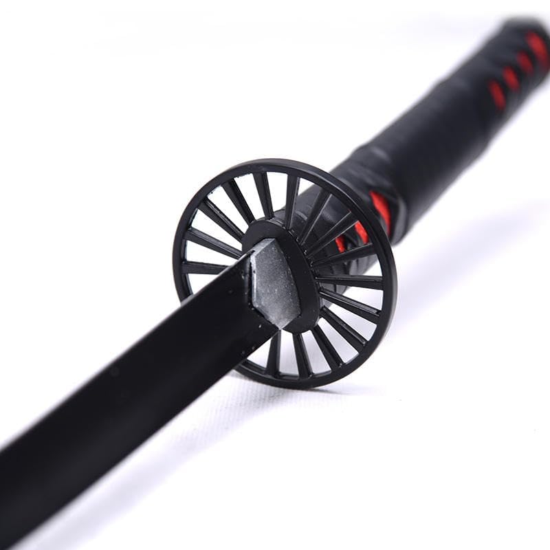 Image of Tanjiro Kamado Black Wooden Katana (100cm) | Premium Anime-Style Sword for Cosplay, Display & Training | Safe & Durable Wooden Blade