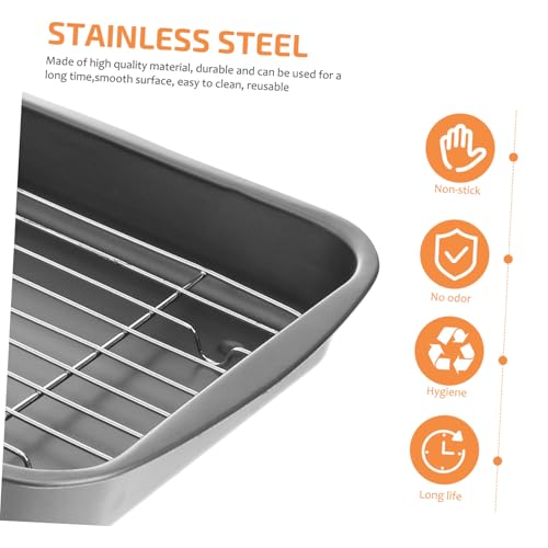 Plat de cuisson en acier inoxydable antiadhésif polyvalent multi-cuissons - 4