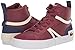 Lacoste Women's L004 Mid Sneaker, Burgundy/White, 9