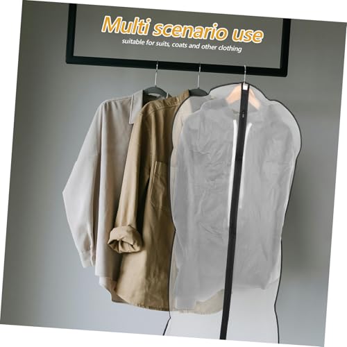 5pcs Peva Garment Bags for Dust Hanging Suit and Coat Storage Clothing Dust Cover for Closet Organization and Travel4