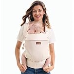 Momcozy Breathable Mesh Baby Carrier for 3–24 Months, Lightweight Ergonomic Cotton Carrier, Easy to Put On, Designed for Comfortable Hands-Free Carrying, Supportive Waist Design, Air Mesh-Apricot