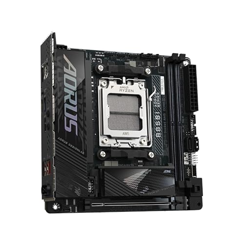 Image of GIGABYTE B850I AORUS PRO AMD AM5 Mini-ITX Motherboard, Support AMD Ryzen 9000 /8000 /7000 Series, DDR5, 8+2+1 Power Phase, 2X M.2, PCIe 5.0, USB-C, WIFI7, 2.5GbE LAN, EZ-Latch, 5-Year Warranty