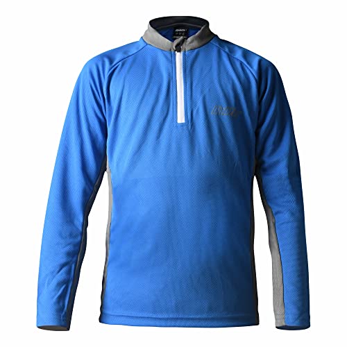 Bpbtti Kid's Cycling Bike Jersey Boys Girls Long Sleeve Biking Shirts Breathable Upf T-Shirt Sports Shirt (Blue, 116-S) #TOP23