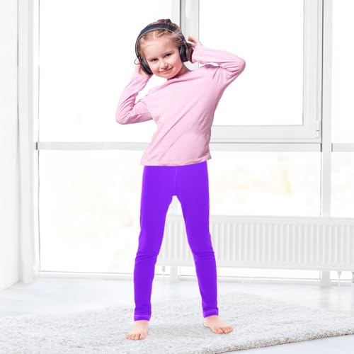 Girl Leggings Violet Dance Tights Trousers Yoga Pants Girls Athletic Pants, 4T4