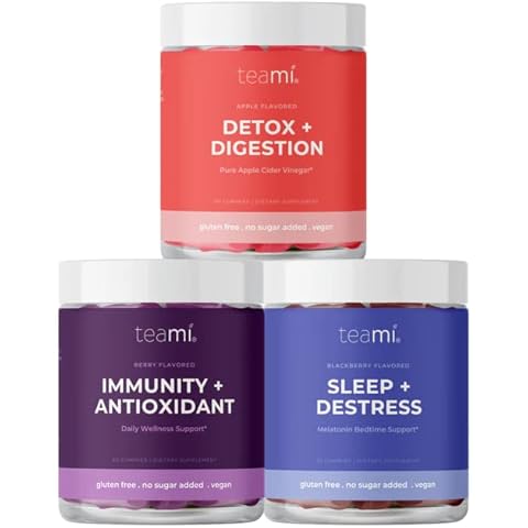Teami Wellness Gummies Delicious Heart Shaped Gummies for a Balanced Belly, Immune Support and Relaxation Multivitamin Jelly Pack of 3 Cover