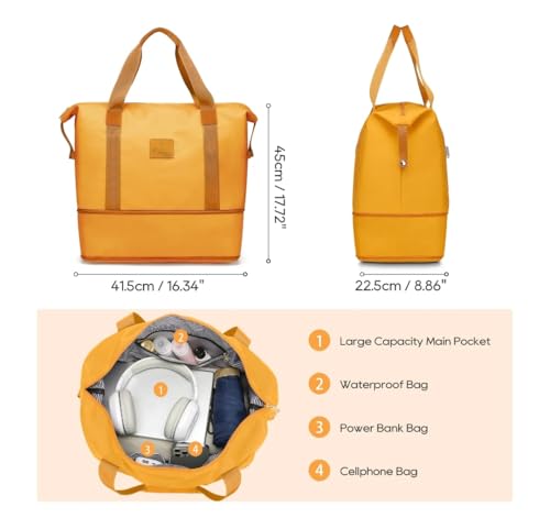 Expandable Travel Duffle Bag - Yellow4
