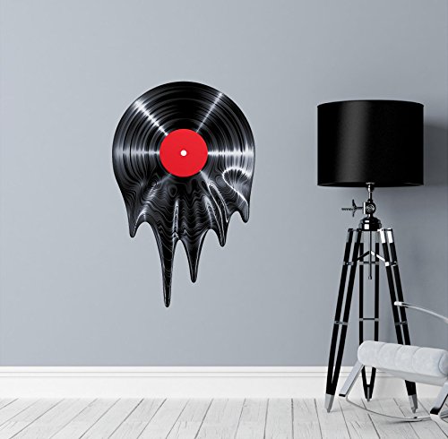Melting Vinyl Record Decal Sticker