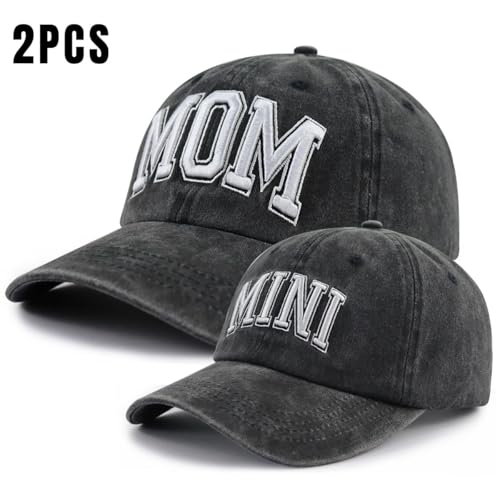 Image of Funny Dad Mom Mini Matching Family Hat, Adjustable Embroidered Parent-Child Baseball Cap