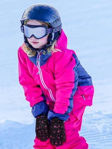 Image of SATINIOR 2 Pairs Kids Waterproof Winter Snow Gloves Ski Gloves for Boy Girl Outdoor Warm Thickening Snowboard