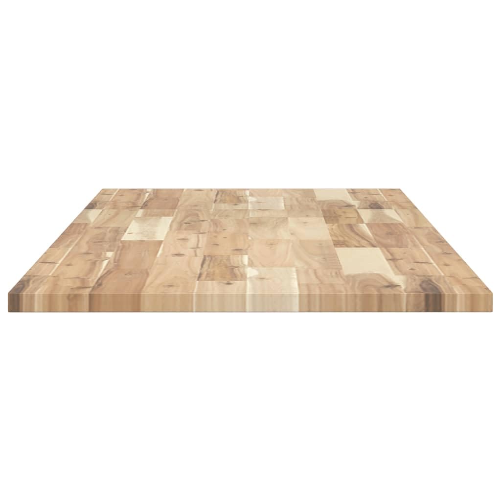 Mangloder - Piano da scrivania in legno massello di acacia non trattato, 120 x 50 x 2 cm, rettangolare, per casa, ufficio, banco da lavoro e mobili da esterno, con venature naturali