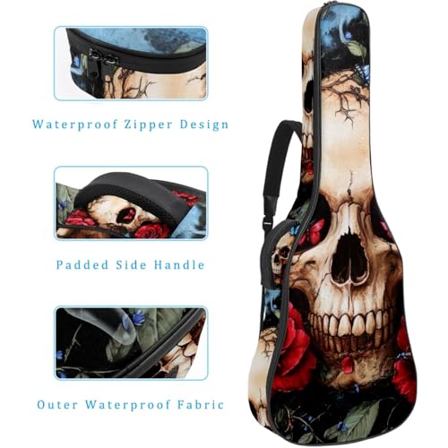 Housse guitare acoustique de 109 cm étui souple sac à dos imperméable