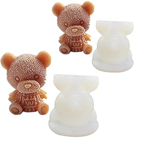 2Stuks 3D teddybeer-vorm, siliconen vorm, IJsblokjesvorm van silicone