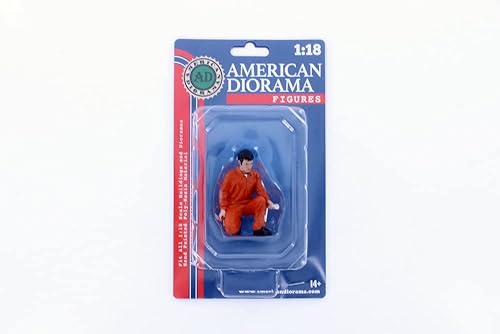 Miniatura 5 de American Diorama Figura de Mechanic Jerry, naranja 23789OR - Figura de escala 118 - Accesorio de diorama