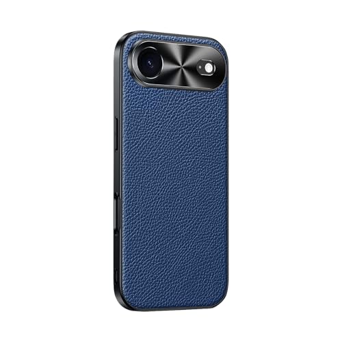 Coque iPhone 17 Air étui cuir véritable bleu l'alliance du style et de la sécurité
