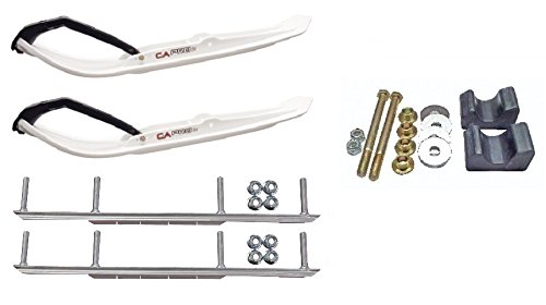 C&A Pro White MTX Snowmobile Skis w/ 7.5