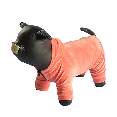 Hunde-Schaufensterpuppen, aus PU-Leder, stehend, flexibel, dehnbar, für Hundebekleidung, Haustierkleidung, Hundegeschäft, Bulldoggen-Stil, Schwarz