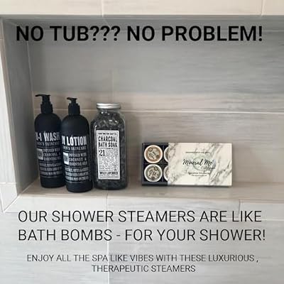 Shower Steamers Aromatherapy - Organic Natural Shower Bombs Vapor Tablets, Aromatherapy for Home Spa, Relaxing Self Care Birthday Gifts for Men, Women, Mothers Day Gift for Mom, Wife, Girlfriend