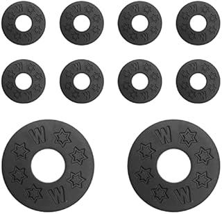 ALLY-MAGIC 10PCS Guitar Strap Locks, Silicone Strap Locks, Guitar Accessories, Rubber Guitar Strap Blocks Guitar Protector Y6-JTBDK (Black)