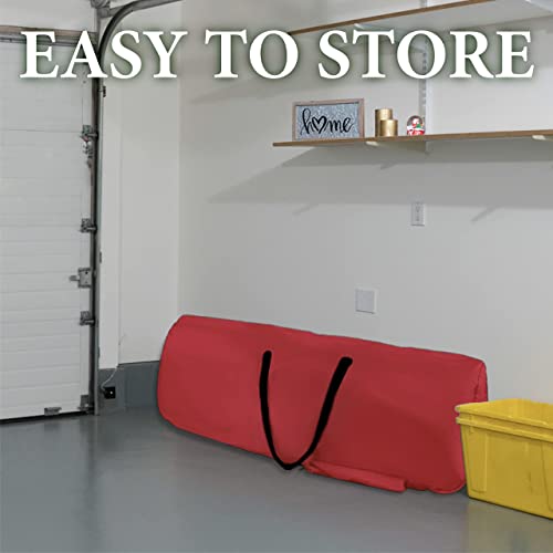 Rolling Tree Storage Bag - Storage For 9-Foot Artificial Christmas Holiday Tree. Zippered Bag, Carry Handles And Wheels For Easy Transport. Protects Against Dust, Insects, And Moisture. (Red) #TOP3