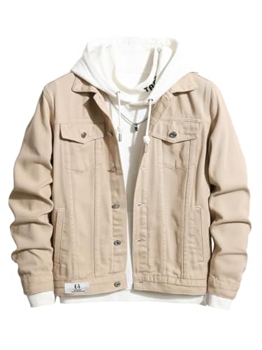 Image of GRECIILOOKS Men'S Denim Jacket | Classic Regular Fit Jeans Jacket For Men | Stylish Branded Jackets For Men - Timeless Casual Wear