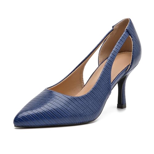 Image of Women's Pumps Pointed Toe Pump Shoes Kitten Heel Comfort Cut Out Dress Shoes for Office Wedding Party Dressy Casual, US Size 5-11