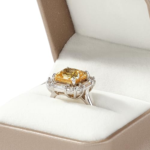 Leather Ring Gift Box Wedding Jewelry Gift Box Small Ring Case for Birthday, Proposal, Engagement,Wedding, Valentine's Day