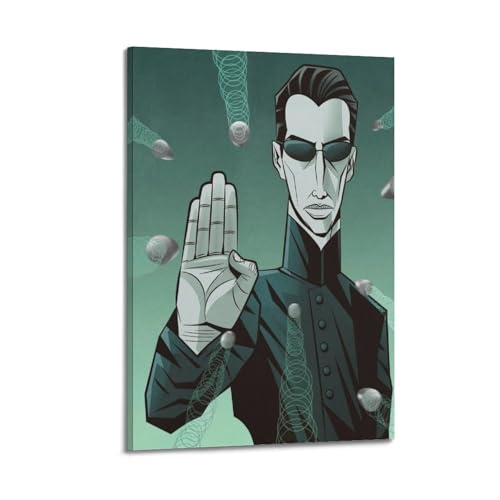 JCNQQAX Póster decorativo de la película The Matrix, lienzo para pared e impresión artística moderna para decoración de dormitorio familiar, 60 x 90 cm