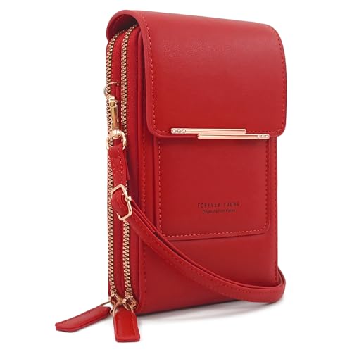 Esimileeya Small Compact Cell Phone Crossbody Bags for Women Trendy Purses Touchscreen Shoulder Bag with Credit Card Slots