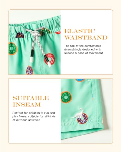 Image of SURF CUZ Surfcuz Little Boys Swim Trunks UPF 50+ Toddler Beach Shorts Swimsuit Kids Quick Dry Swimwear