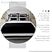 Saferay Green Hotel Luxury 3pc Two Tone Duvet Cover Set-850 Thread Count 100% Organic Cotton Premium Bedding Collection California King Size 102 x 96 Inches Machine Washable (White & Black)