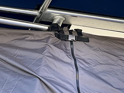 Eliteshield Heavy Duty T-Top Boat Cover, Fits 24Ft To 26Ft Long, Beam Width 112" Center Console Style Boat With T-Top Hard-Top, Waterproof And Fade Resistant T Top Boat Storage Cover Black #TOP3